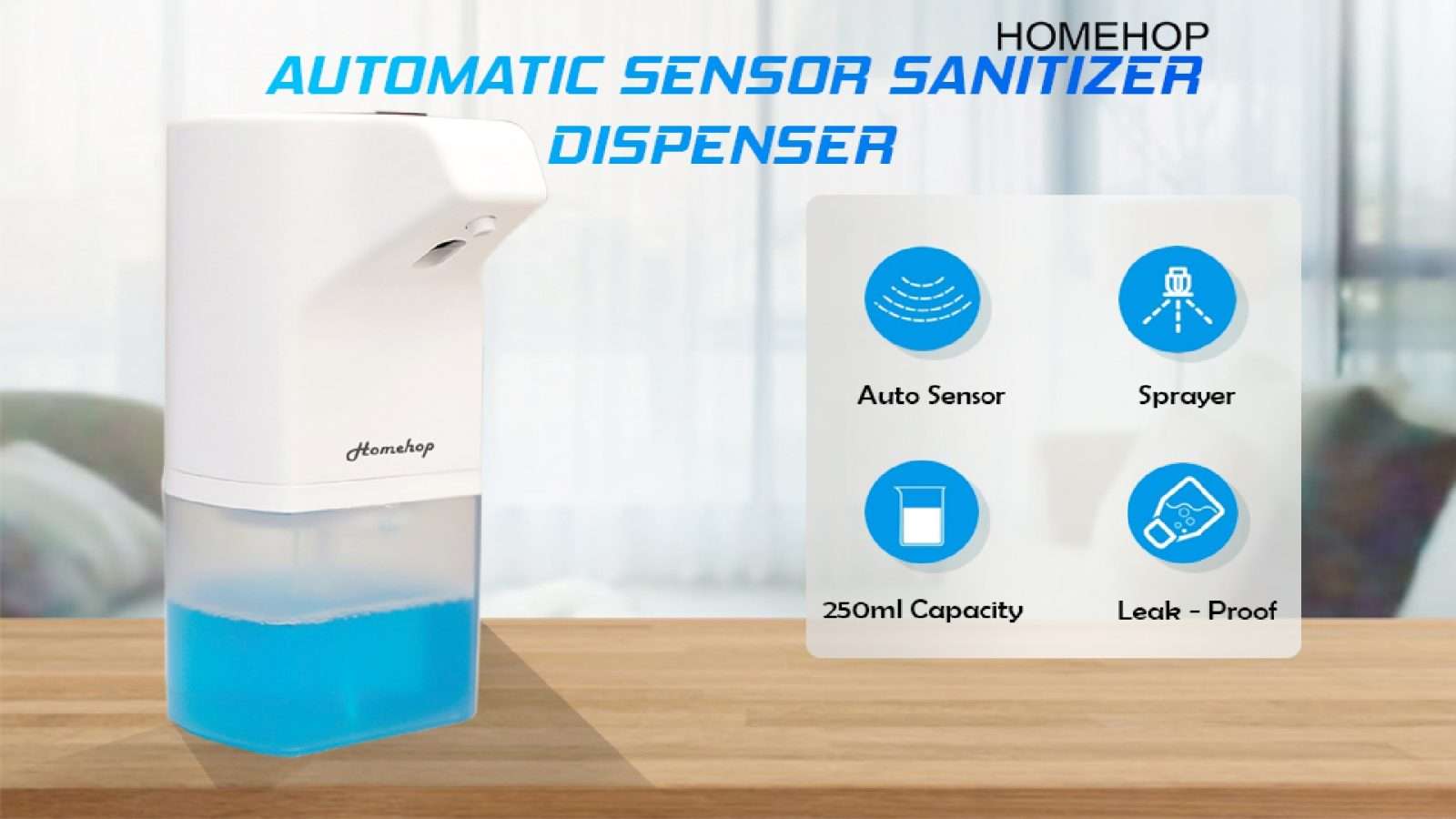Homehop automatic sensor sanitizer dispenser