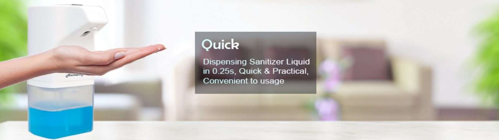 quick dispensing automatic sanitizer dispenser