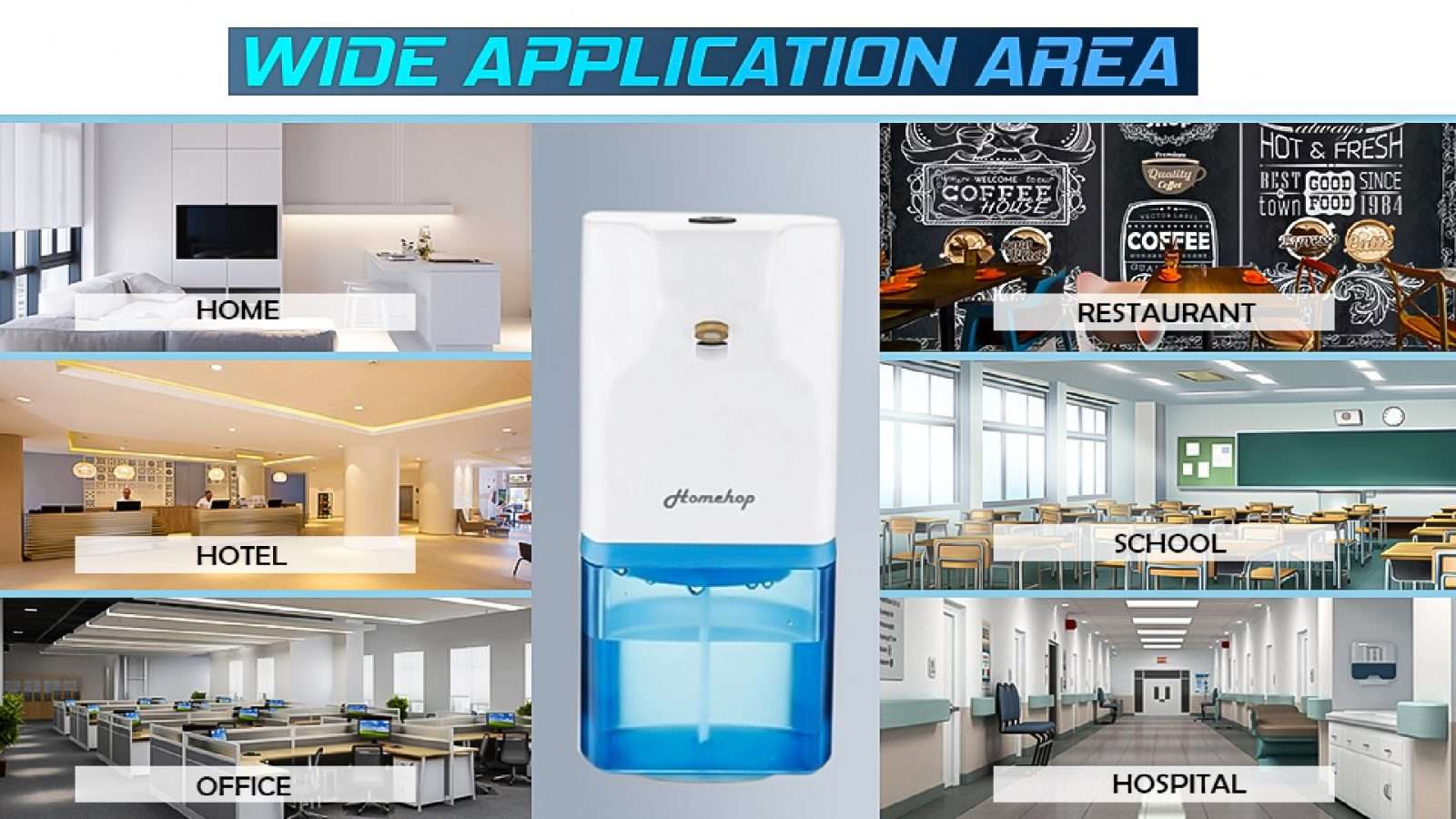 wide application area of automatic sanitizer dispenser