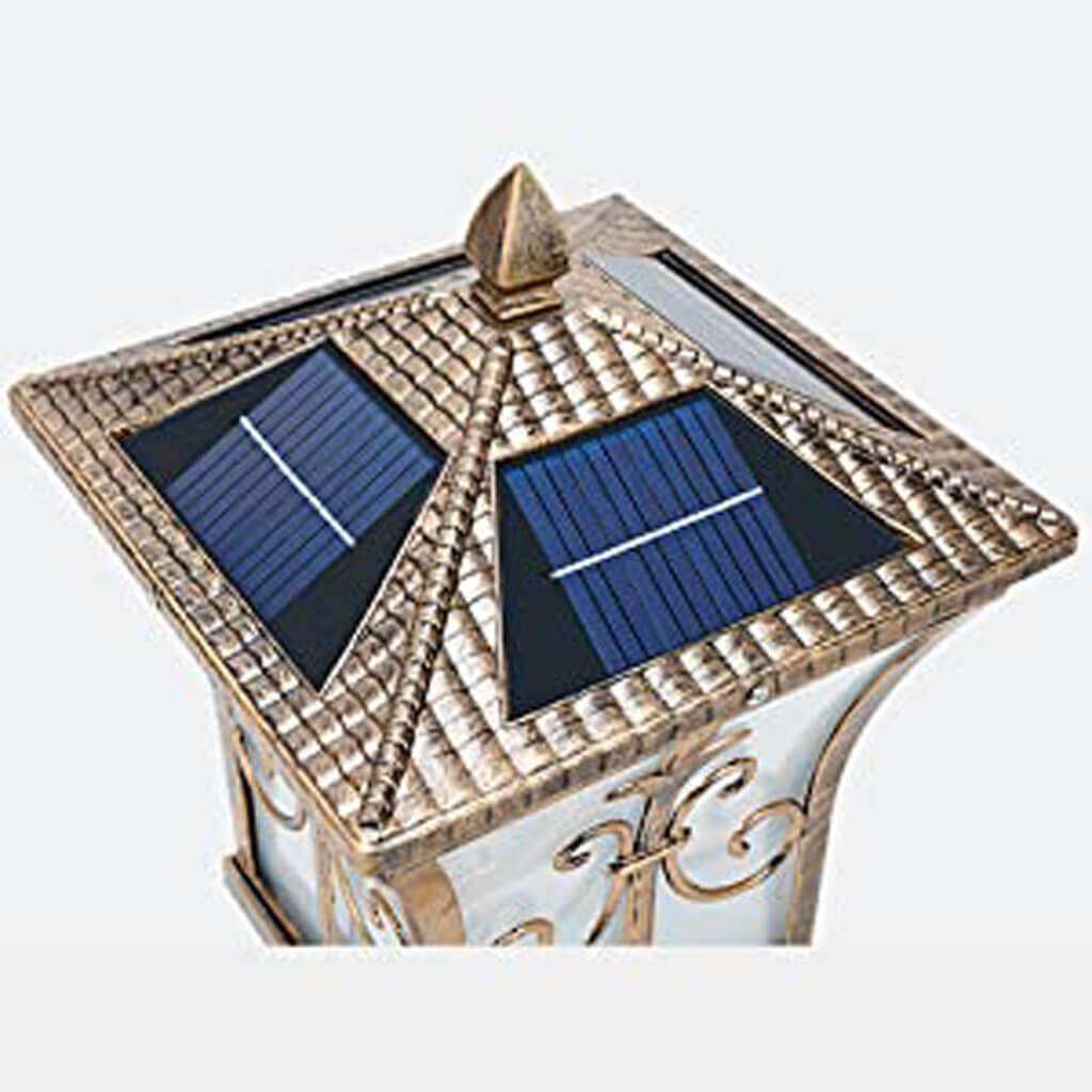 antique lamp for garden outdoor with polycrystalline solar panel