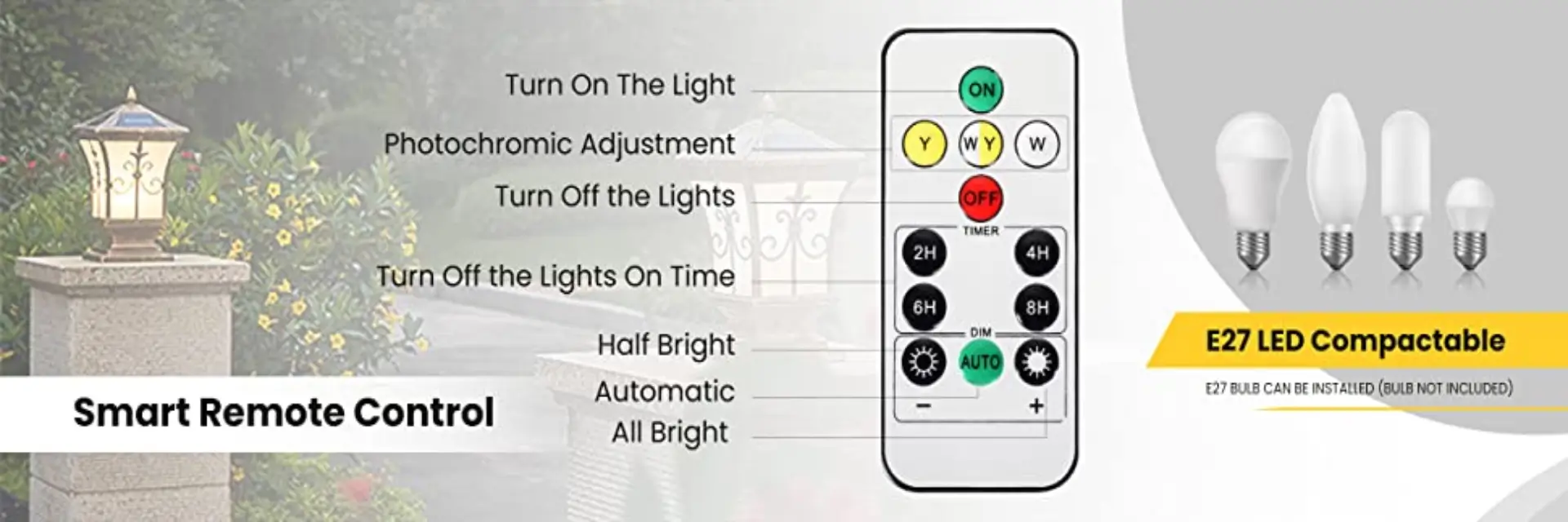 solar powered antique lamp remote control specifications