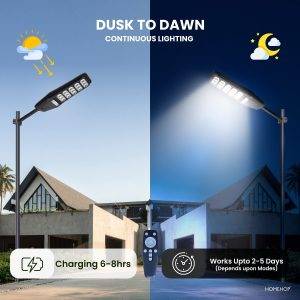 solar street light,motion sensor light , dusk to dawn continuous lighting