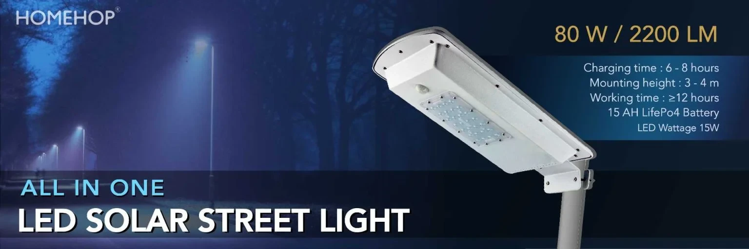 solar panel street light with long working time