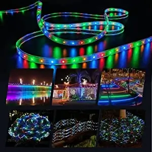 solar led strip light 4 color choice with 8 functioning modes