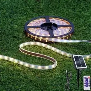 smart led solar strip lights with usb charging