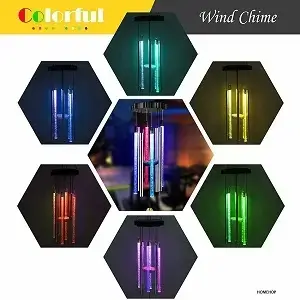 Hängande Solar Wind Chime String Lights - Uteplats, Veranda, Trädgård  style3 7798, style3