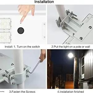 solar powered street light easy to install no wiring is required