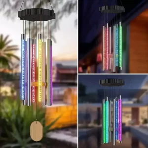 solar wind chimes light for home decoration items
