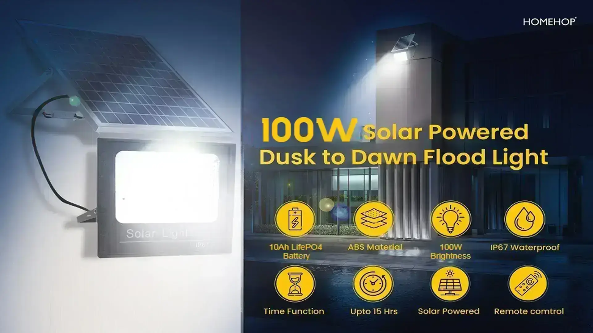 100w solar powered led flood lights outdoor