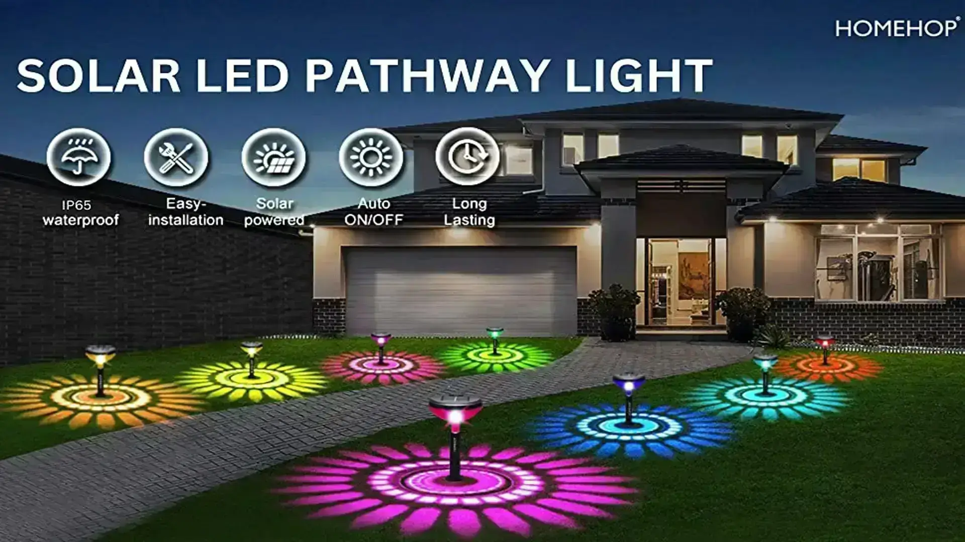 decorative solar pathway lights