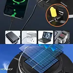 solar powered hanging wall lamps with 2 way charging