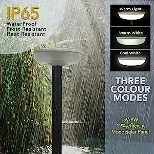 modern solar path lights with three color modes