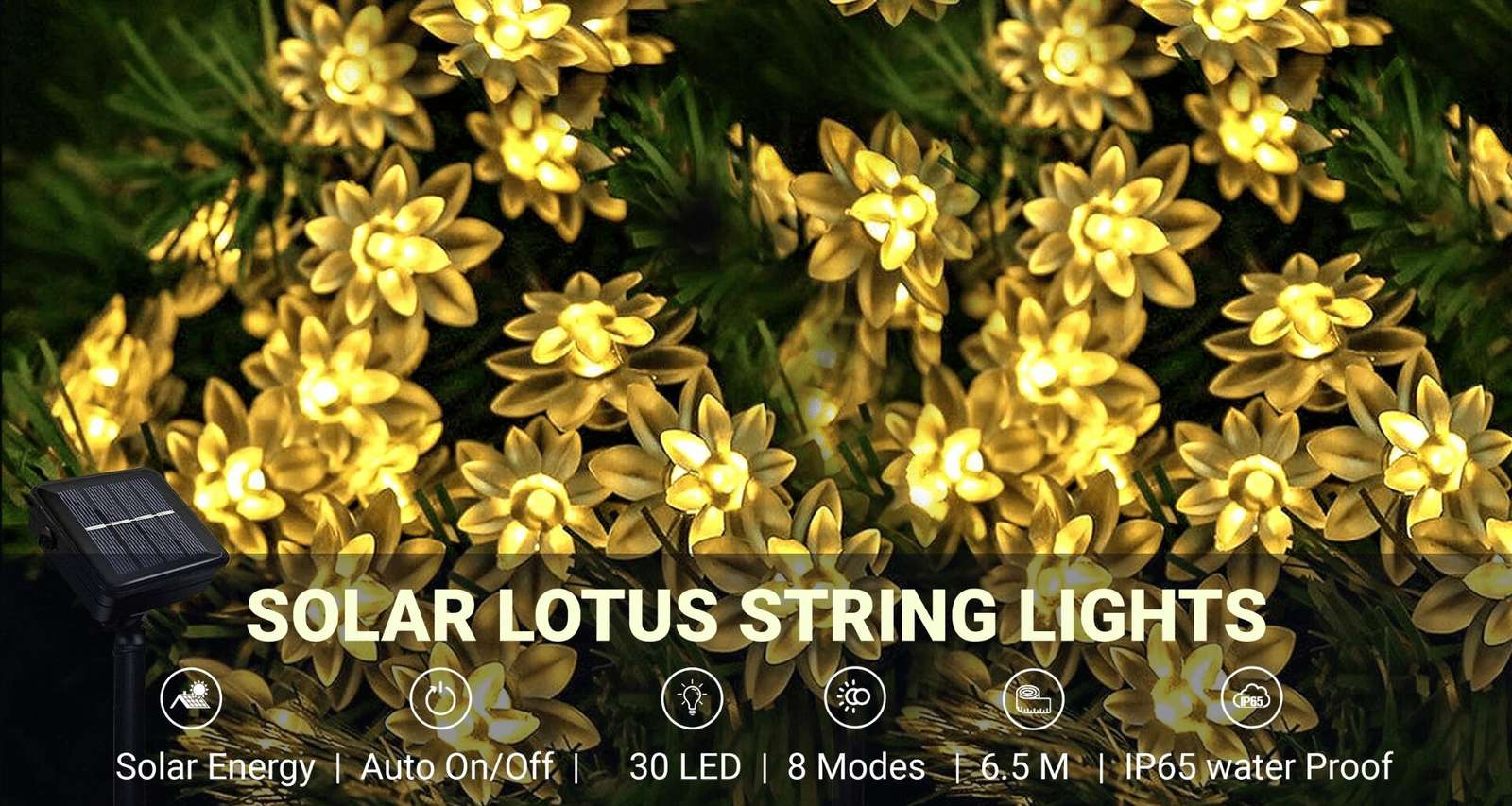 solar flower lights outdoor