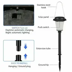 automatic on and off solar outdoor patio lights