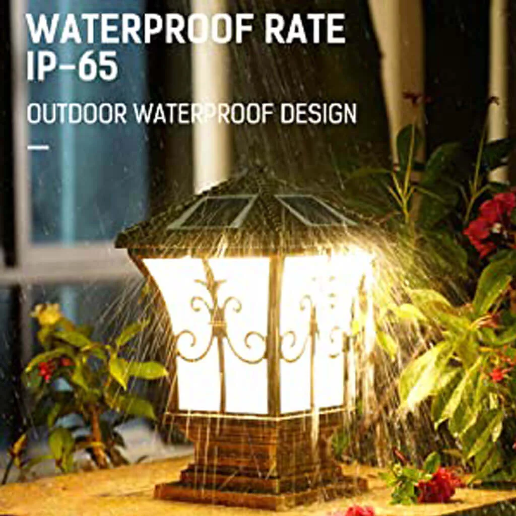 solar gate lamp led waterproof light