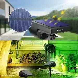 solar powered spot light - efficiency