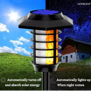 solar flame lamp pathway decoration outdoor light