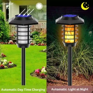 solar garden led lamp day _ night charging
