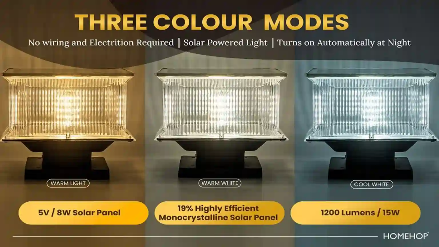 solar garden light-with 3 color modes