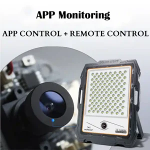 solar home security cameras flood lamp 2 remote control