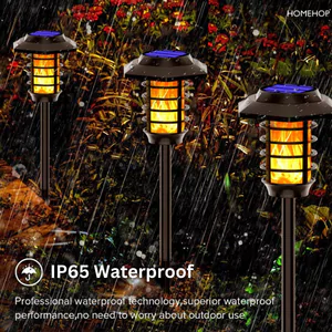solar torch lights for garden decoration waterproof lamp