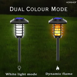solar torch lights garden pathway dual mode lamp