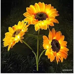 good outdoor solar lights decorative sunflower lamp