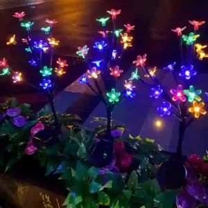 solar flower decoration for home and outdoor