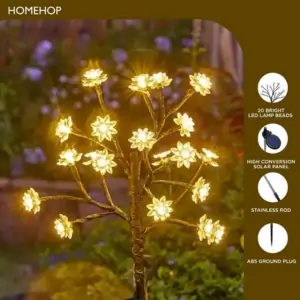 solar flower garden lights for decoration
