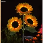 solar lights exterior sunflower lamp