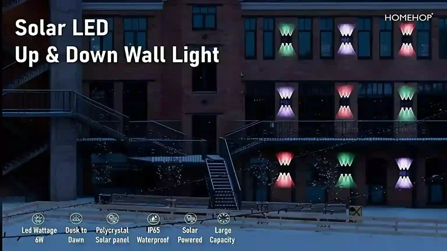 solar wall lamp outdoor decor light